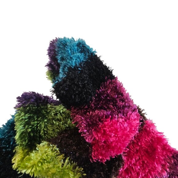 Colorful Fluffy Soft Winter Scarf Multi-Color Rainbow Whimsigoth Outdoor Winter - Picture 9 of 9